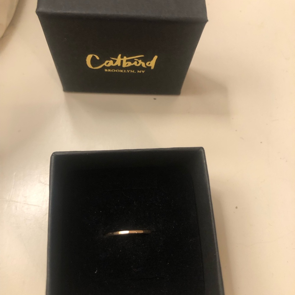 Catbird Gold Stacking Ring, Size 7